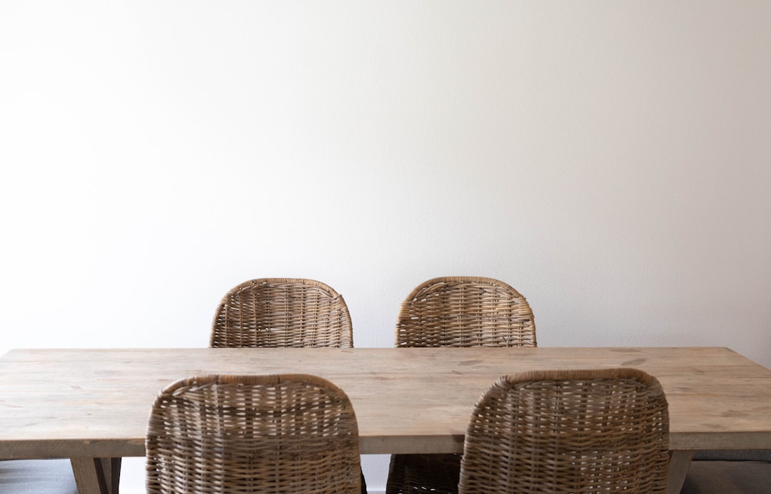 Solid oak dining table — seats 6